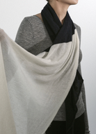 Love Duo Cashmere Scarf-Scarves-Grisal-Black / Milk-OS-Mercantile Portland