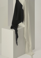 Love Duo Cashmere Scarf-Scarves-Grisal-Black / Milk-OS-Mercantile Portland