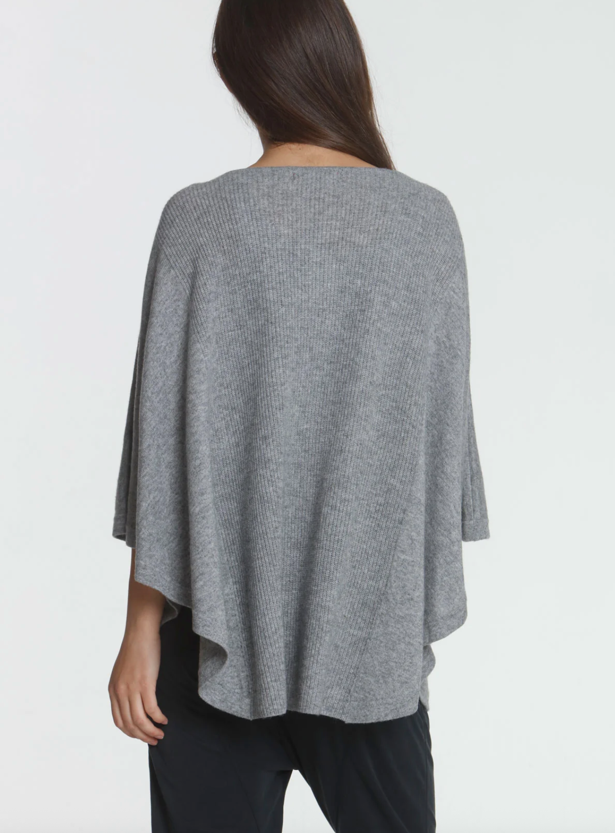 Luxe Circle Poncho-Kaftans and Ponchos-LABEL+THREAD-Grey-OS-Mercantile Portland