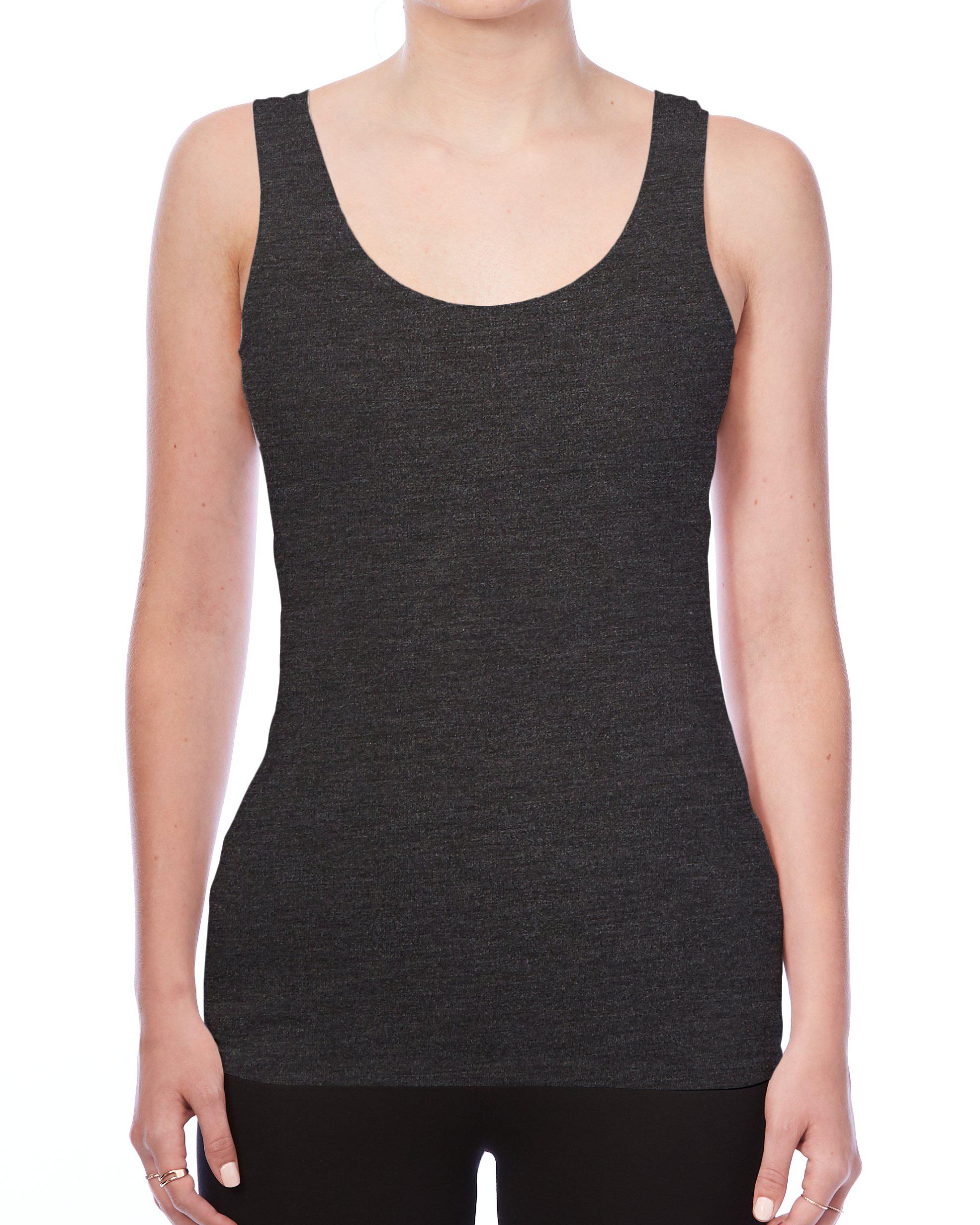 Luxury Soft Touch Scoop-Neck Tank-T-Shirts-Majestic Filatures-Anthracite-1-Mercantile Portland