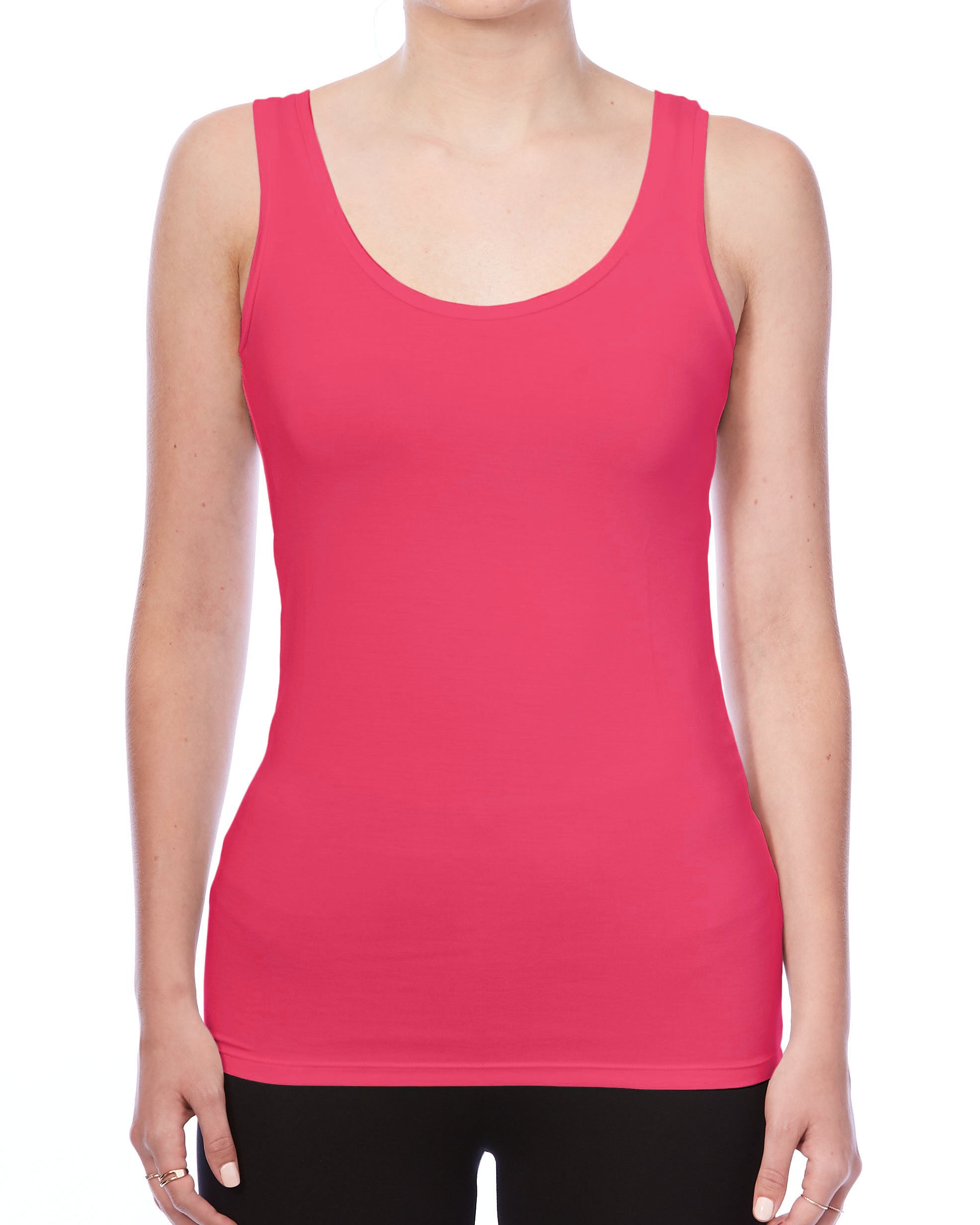Luxury Soft Touch Scoop-Neck Tank-T-Shirts-Majestic Filatures-Rose-1-Mercantile Portland