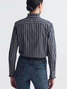 Lydia Shirt in Charcoal Stripe-Shirts-Nili Lotan-Charcoal Stripe-S-Mercantile Portland