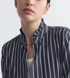 Lydia Shirt in Charcoal Stripe-Shirts-Nili Lotan-Charcoal Stripe-S-Mercantile Portland