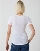 Lyocell Cotton Baby Rib Short Sleeve Crewneck T-Shirt-Tops-Majestic Filatures-1-White-Mercantile Portland