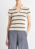 Macramé Stripe Henley-Clothing-Vince-Off White Combo-XS-Mercantile Portland
