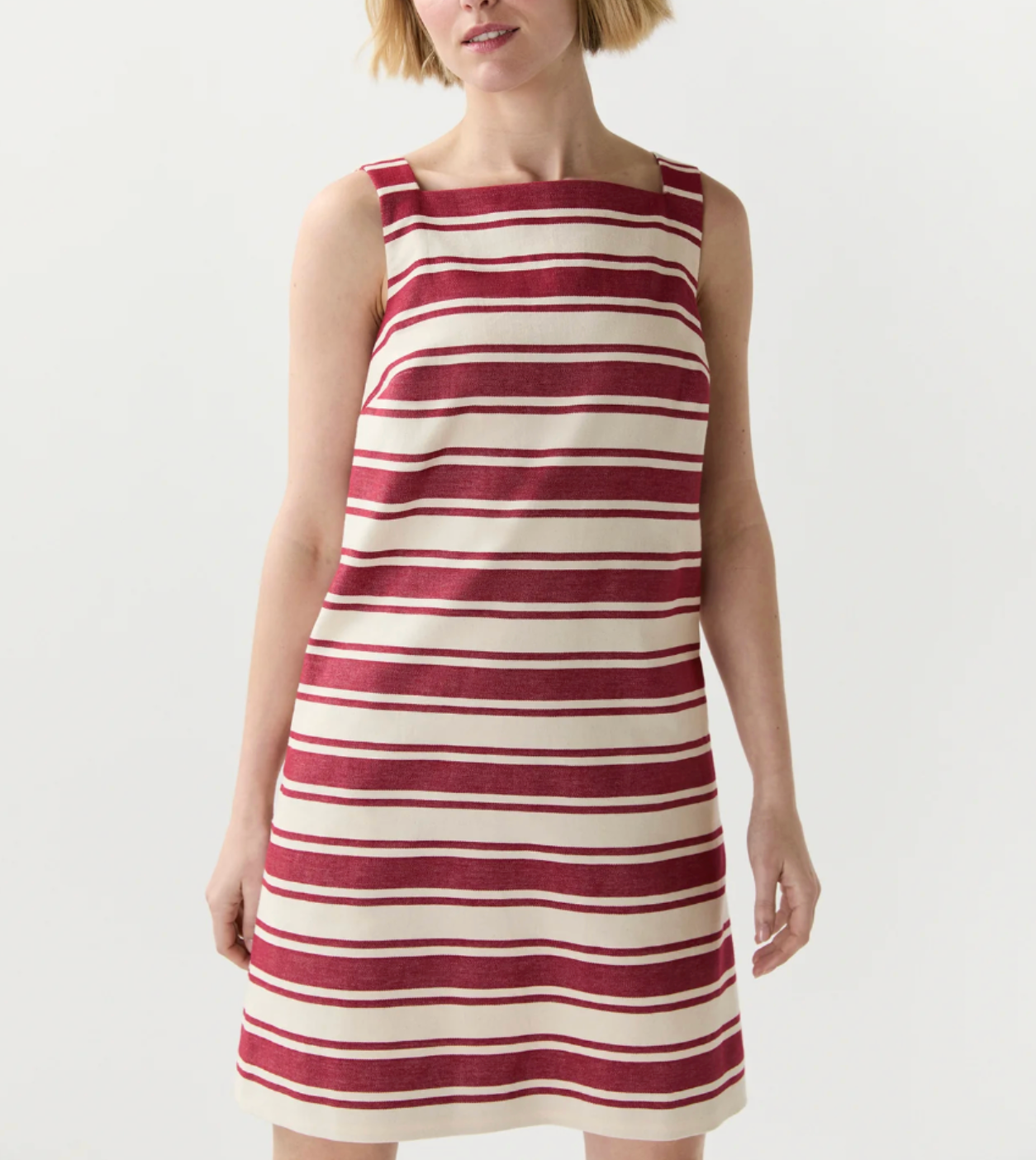Madelyn Dress-Dresses-Mashburn-Cherry Stripe-XS-Mercantile Portland