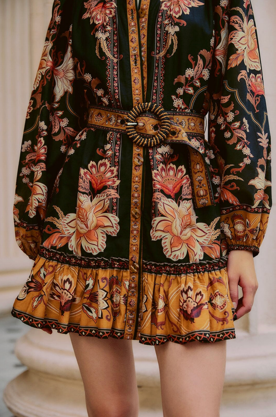 Majestic Garden Mini Dress in Black-Dresses-Farm Rio-Majestic Garden-XXS-Mercantile Portland