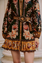 Majestic Garden Mini Dress in Black-Dresses-Farm Rio-Majestic Garden-XXS-Mercantile Portland