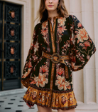 Majestic Garden Mini Dress in Black-Dresses-Farm Rio-Majestic Garden-XXS-Mercantile Portland