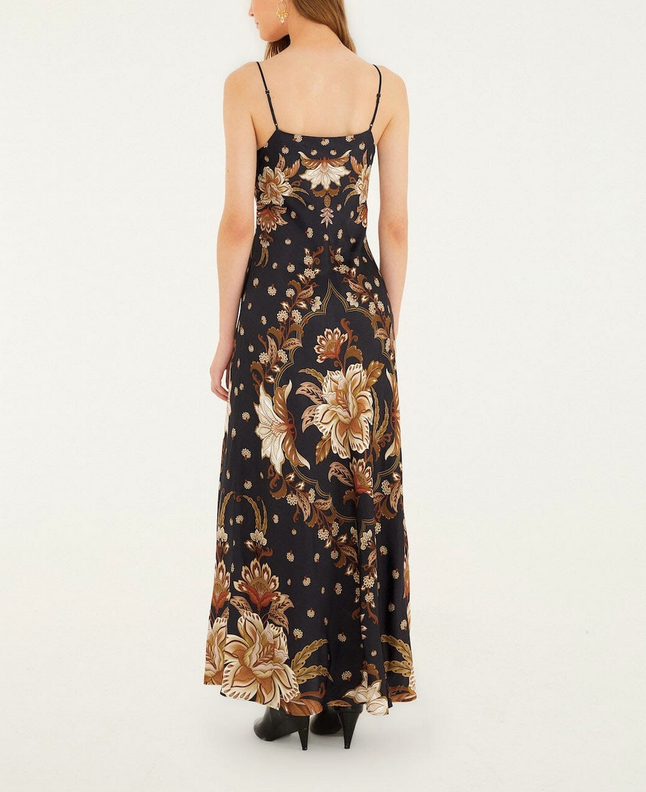 Majestic Garden Slip Dress in Black-Dresses-Farm Rio-Majestic Garden-XXS-Mercantile Portland