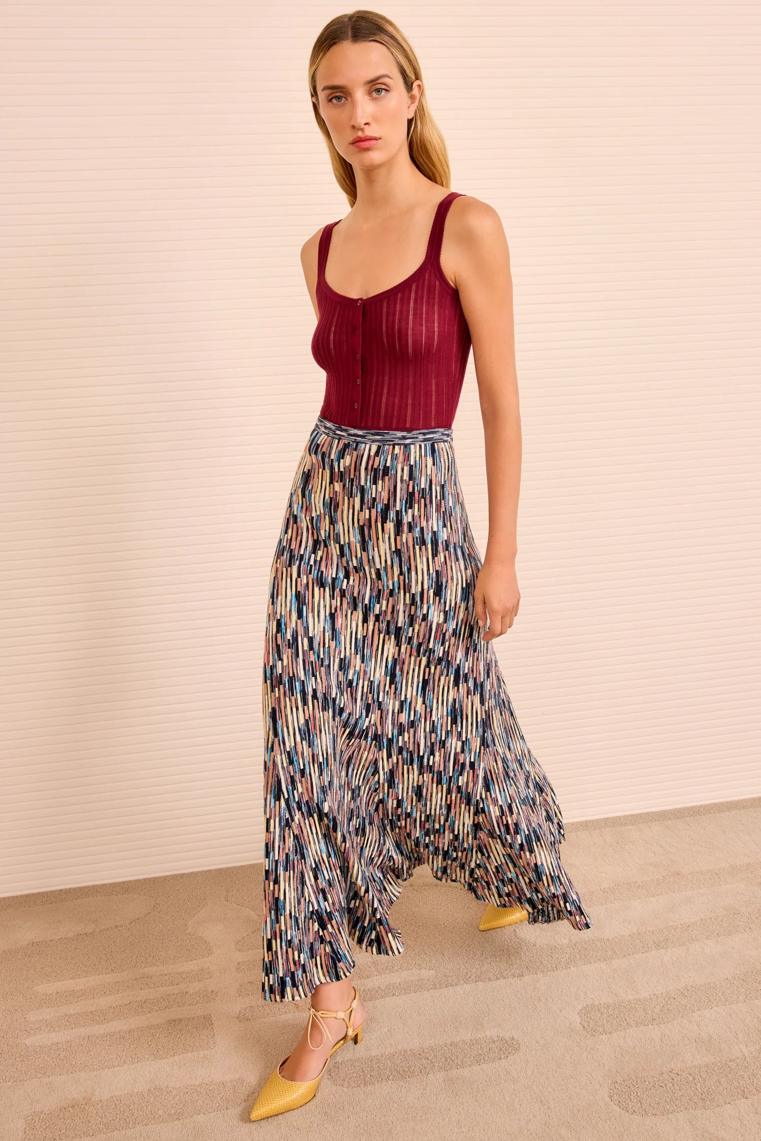 Marceline Multicolor Long Skirt-Skirts and Shorts-Ulla Johnson-Oasis-P-Mercantile Portland