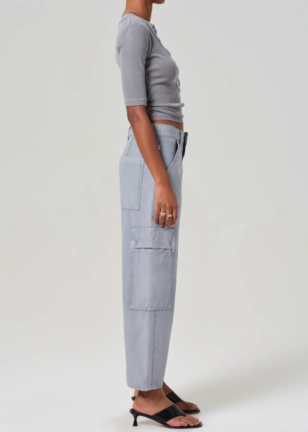 Marcelle Low Slung Easy Cargo-Clothing-Citizens of Humanity-Hematite-25-Mercantile Portland