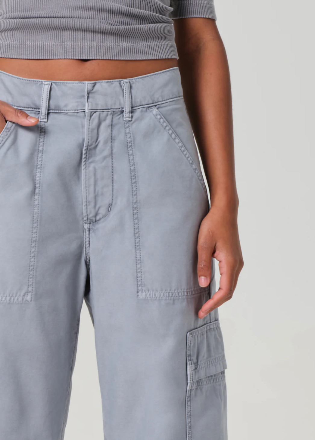 Marcelle Low Slung Easy Cargo-Clothing-Citizens of Humanity-Hematite-25-Mercantile Portland