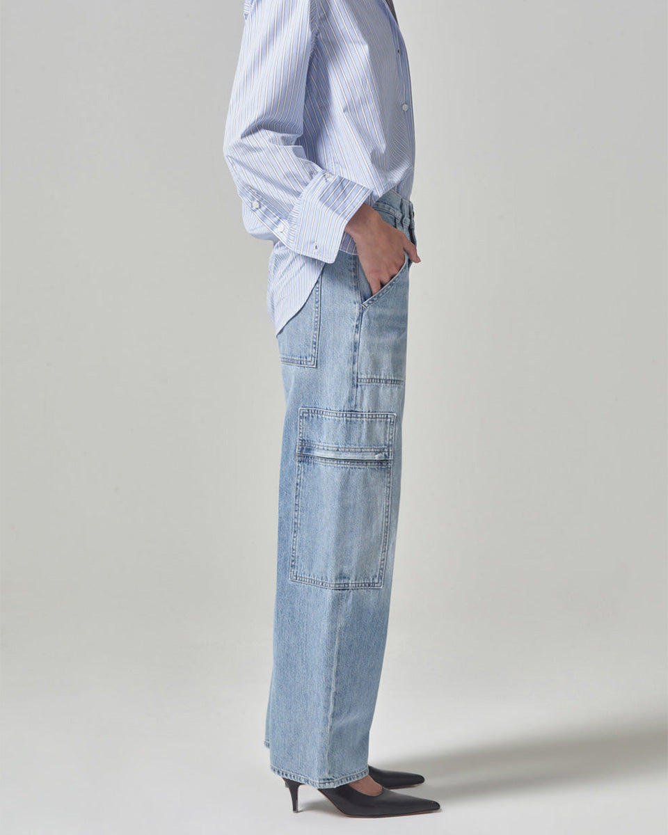 Marcelle Low Slung Easy Cargo-Denim-Citizens of Humanity-Cloud Nine-24-Mercantile Portland