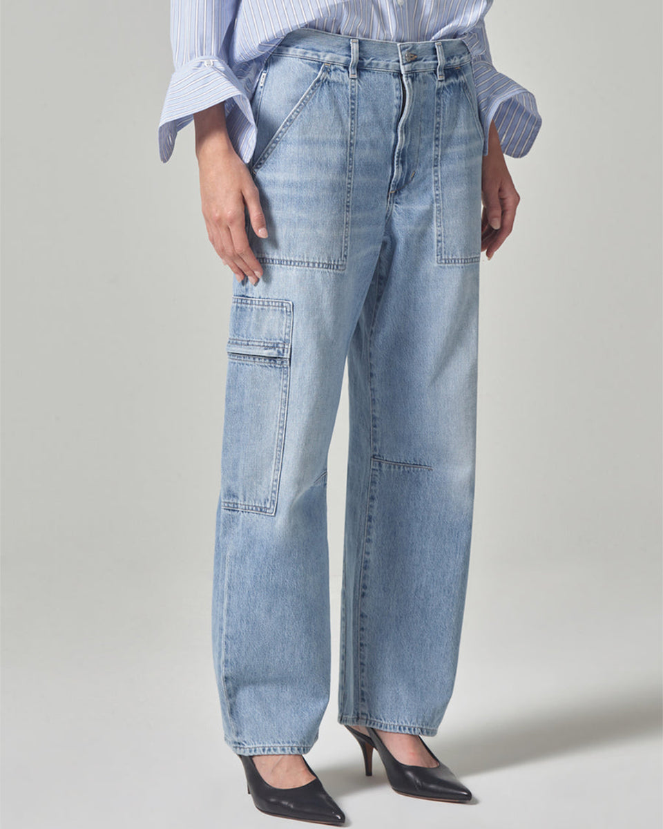 Marcelle Low Slung Easy Cargo-Denim-Citizens of Humanity-24-Cloud • Citizens of Humanity-Mercantile Portland