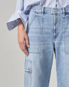 Marcelle Low Slung Easy Cargo-Denim-Citizens of Humanity-Cloud Nine-24-Mercantile Portland