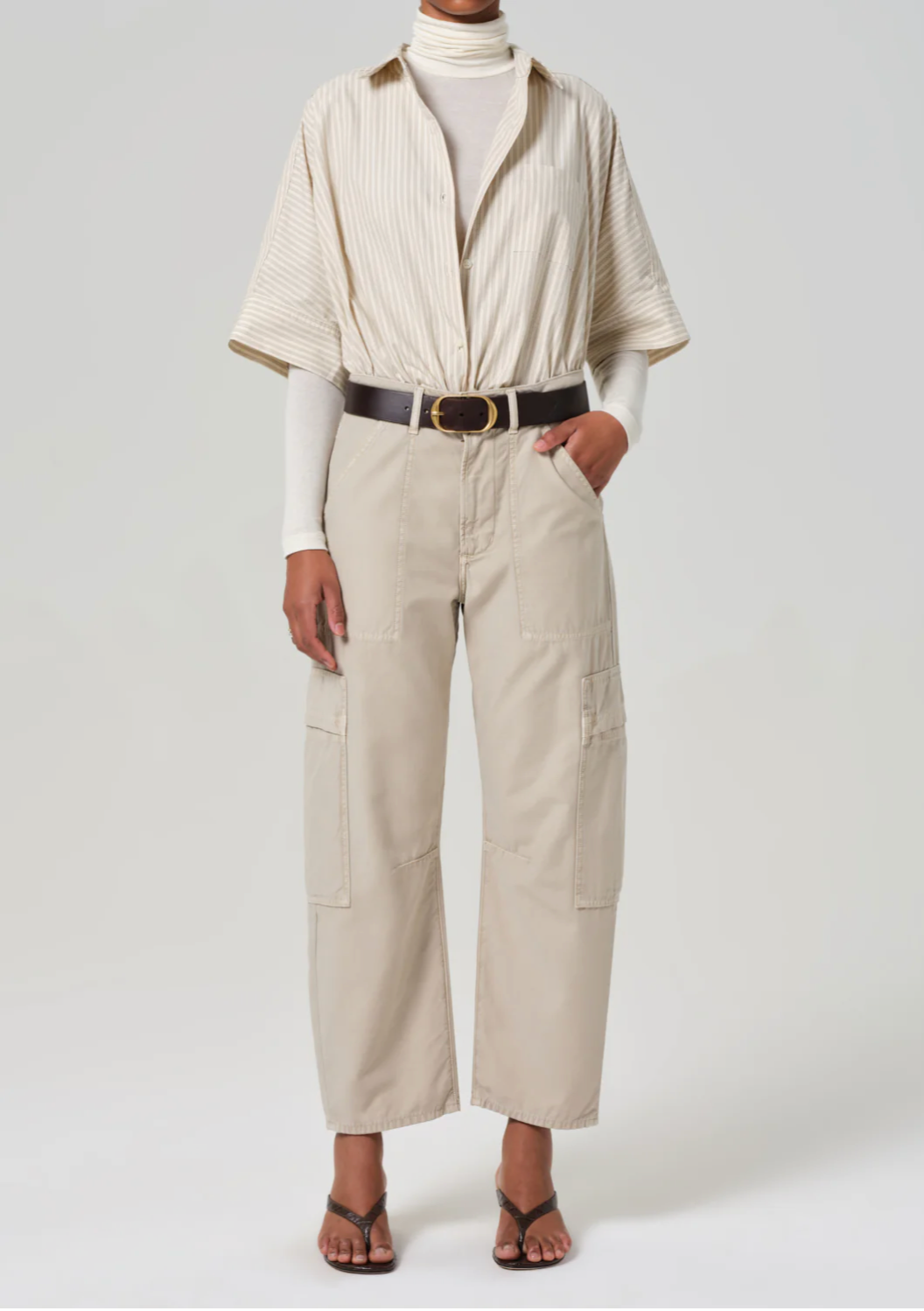 Marcelle Low Slung Easy Cargo-Pants-Citizens of Humanity-Burnished Quartz-25-Mercantile Portland