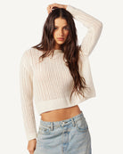 Marci Cashmere Crewneck Pullover-Sweaters-Sablyn-Gardenia-XS-Mercantile Portland