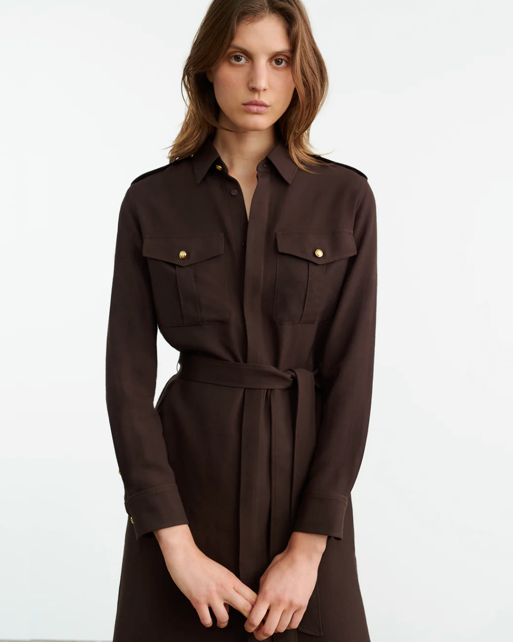 Marcia Dress-Clothing-Nili Lotan-Dark Brown-XS-Mercantile Portland