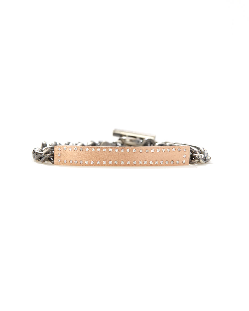 Marco Diamond ID Bracelet in Rose Gold-Accessories-Rene Escobar-OS-Mercantile Portland