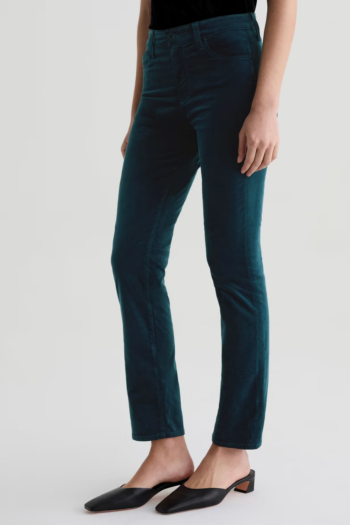 Mari Velvet in Deep Lagoon-Pants-AG Jeans-Deep Lagoon-25-Mercantile Portland
