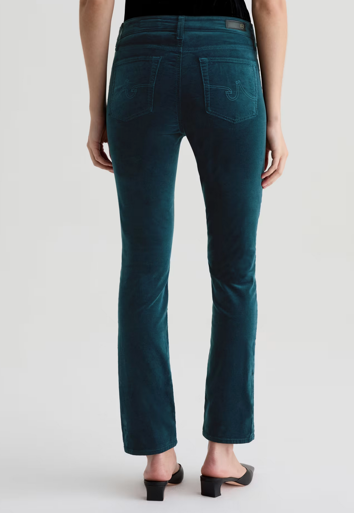 Mari Velvet in Deep Lagoon-Pants-AG Jeans-Deep Lagoon-25-Mercantile Portland