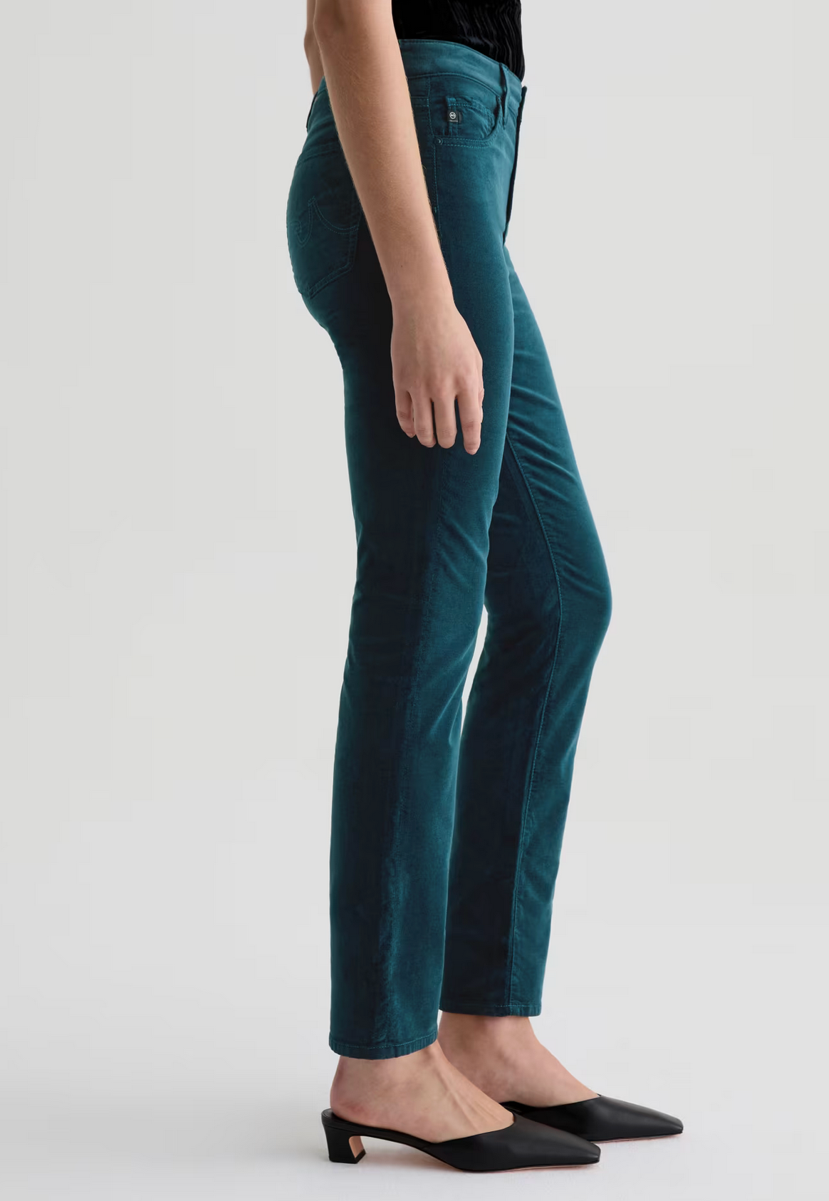 Mari Velvet in Deep Lagoon-Pants-AG Jeans-Deep Lagoon-25-Mercantile Portland