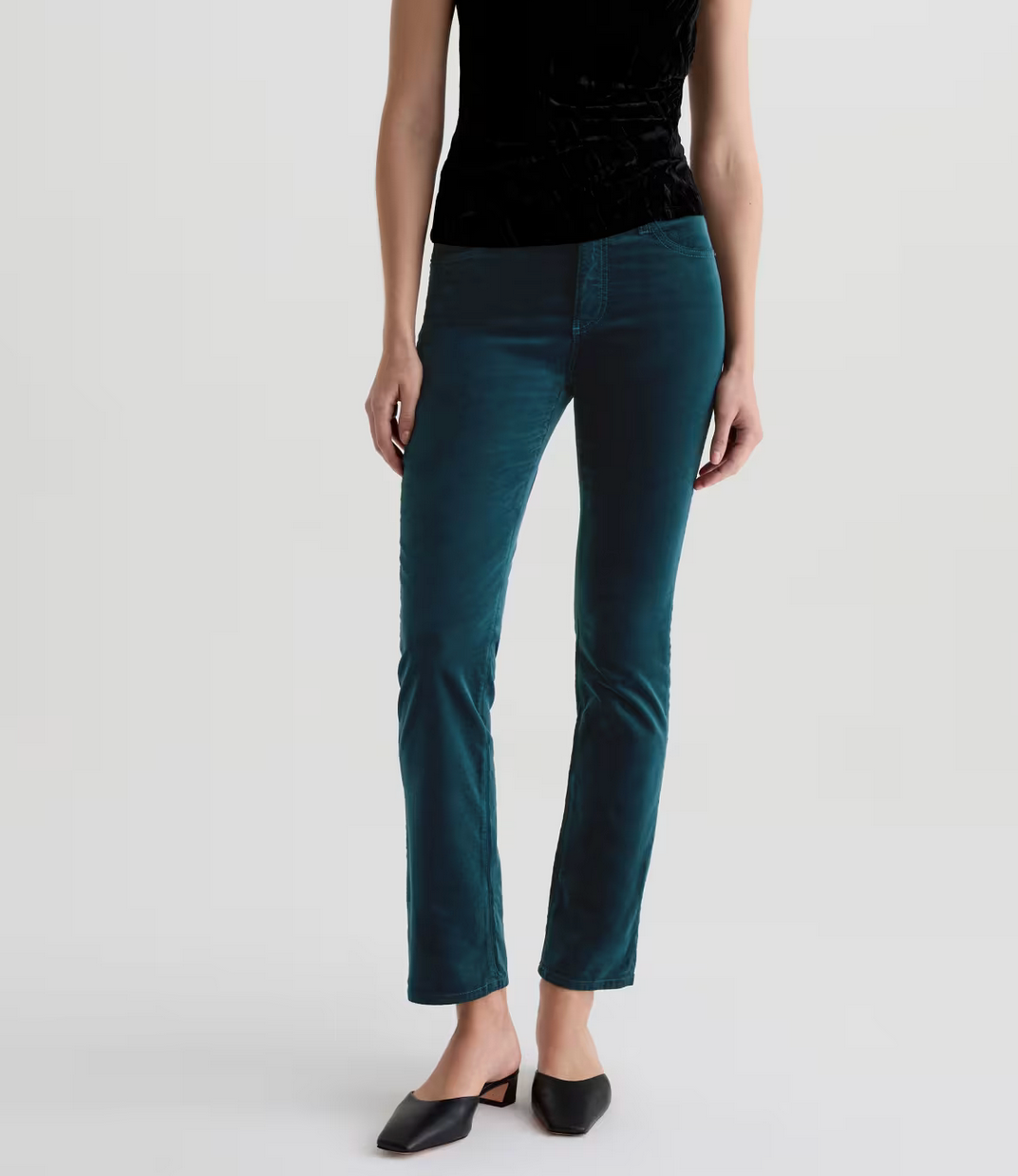 Mari Velvet in Deep Lagoon-Pants-AG Jeans-Deep Lagoon-27-Mercantile Portland
