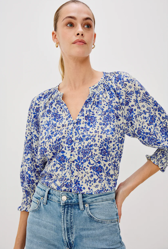 Mariah Top-Clothing-Rails-Blue Marguerite-XS-Mercantile Portland