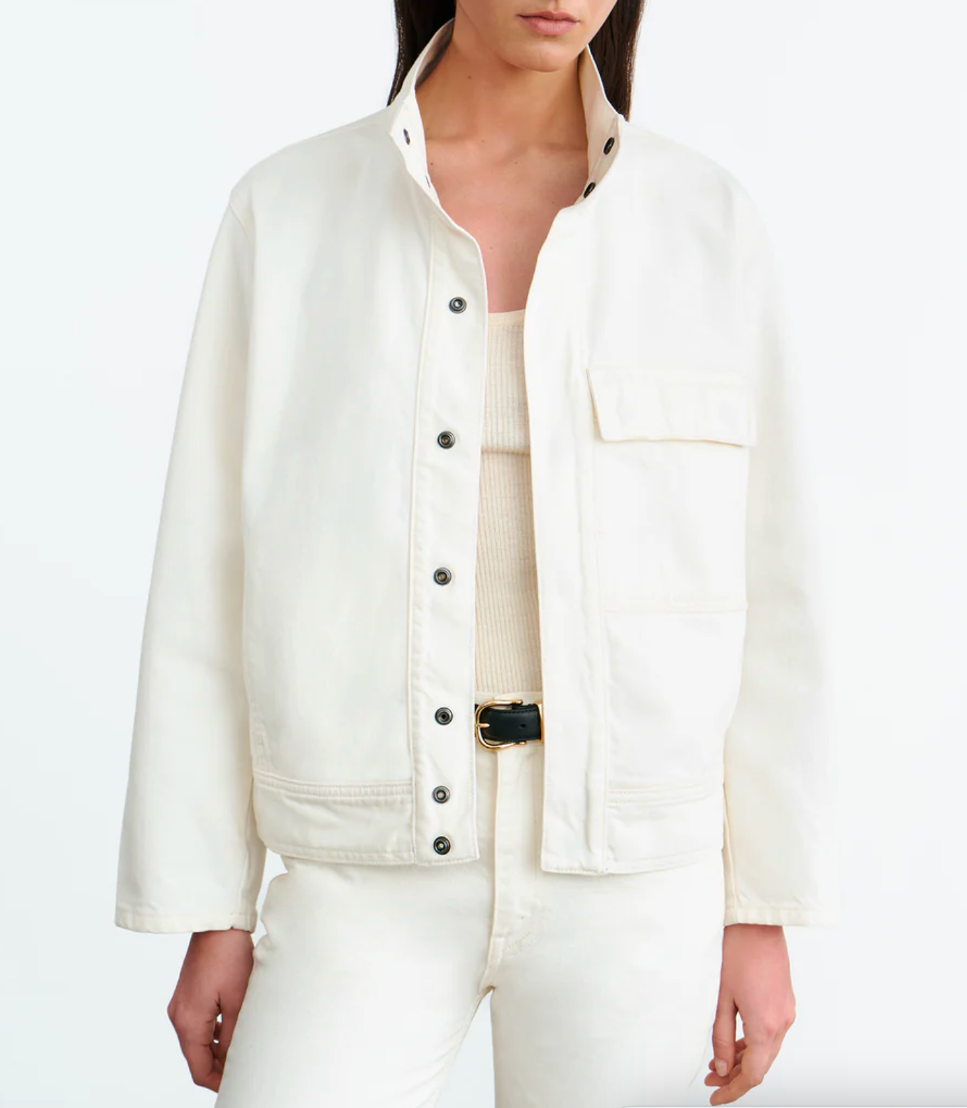 Marilou Denim Jacket-Denim-Nili Lotan-Cream-XS-Mercantile Portland