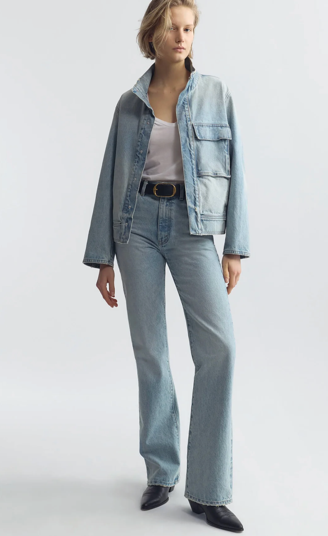 Marilou Denim Jacket-Jackets-Nili Lotan-Alice Wash-S-Mercantile Portland