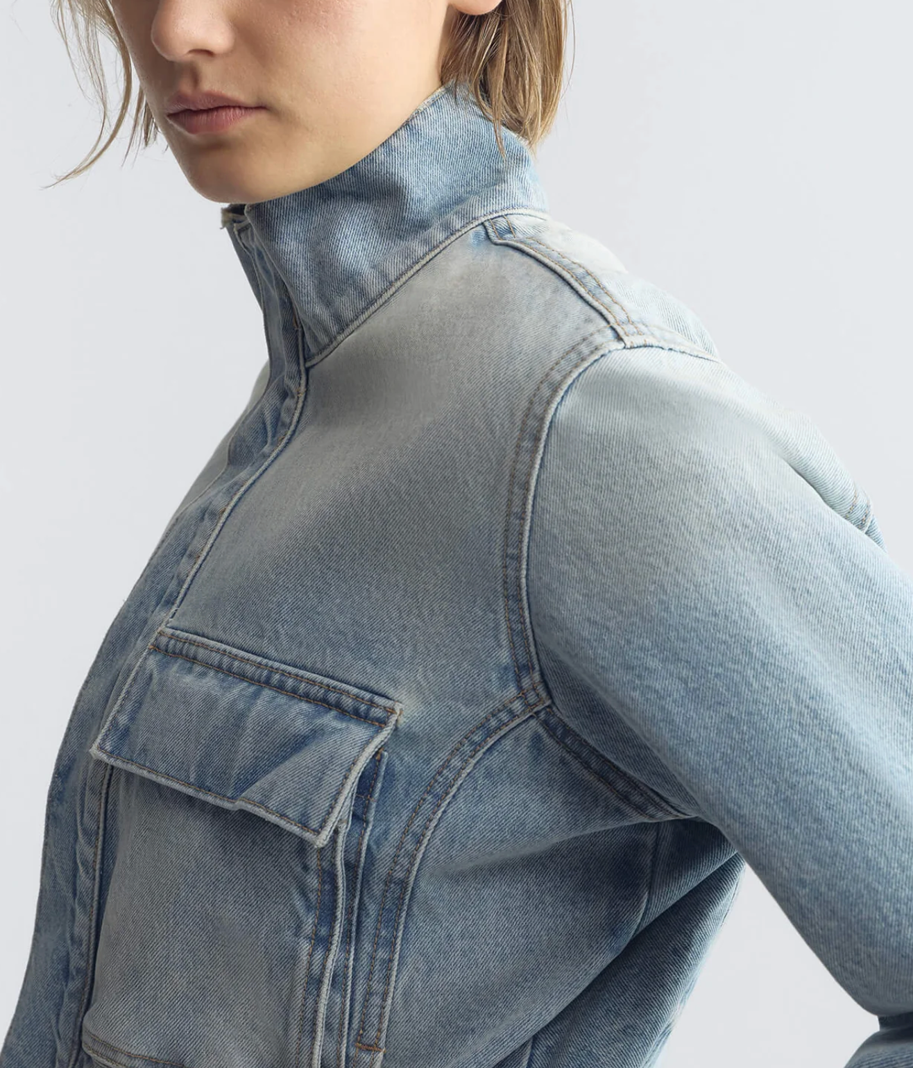 Marilou Denim Jacket-Jackets-Nili Lotan-Alice Wash-S-Mercantile Portland