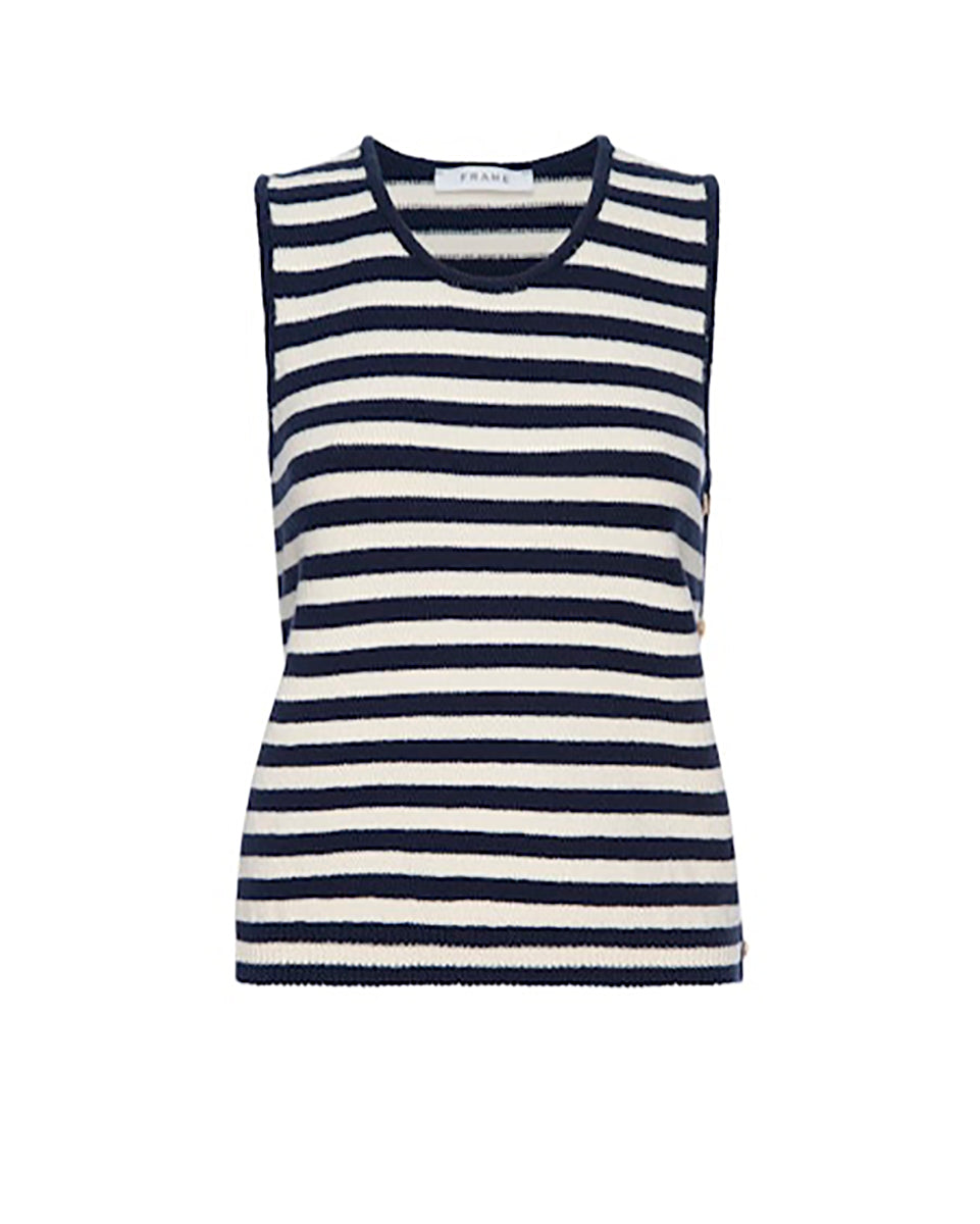 Mariner Sweater Tank-Tops-Frame-Navy Multi • Frame-XXS-Mercantile Portland