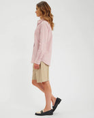 Martin Shirt-Shirts-Ines de la Fressange-White Pink-34-Mercantile Portland
