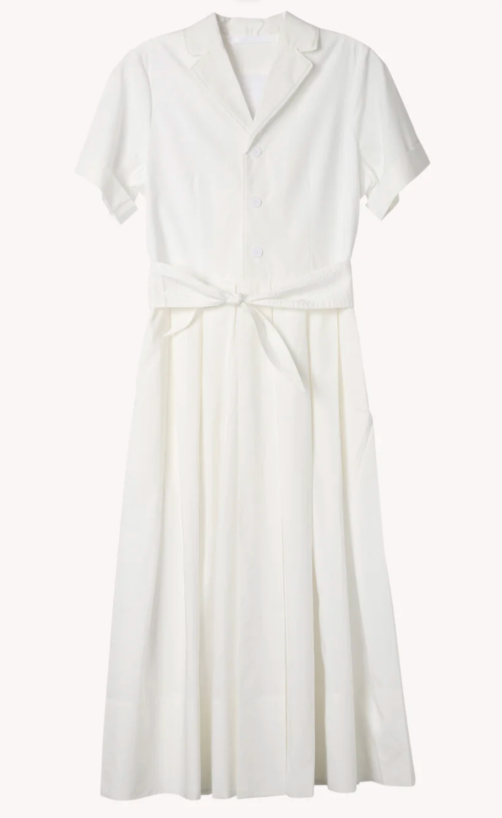 Martine Dress in Natural White-Dresses-Love Binetti-White-S-Mercantile Portland