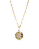 Maru Yellow Gold Pendant with Salt & Pepper and Black Diamonds-Jewelry-Rene Escobar-Mercantile Portland