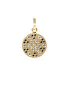 Maru Yellow Gold Pendant with Salt & Pepper and Black Diamonds-Jewelry-Rene Escobar-Mercantile Portland