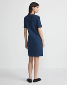 Matte Crepe Short Sleeve Knit Dress-Clothing-Lafayette 148-Black-XS-Mercantile Portland