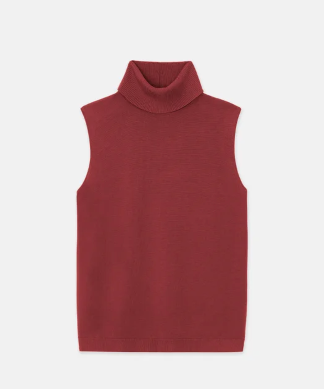 Matte Crepe Sleeveless turtleneck-Clothing-Lafayette 148-Scarlet-XS-Mercantile Portland