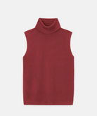 Matte Crepe Sleeveless turtleneck-Clothing-Lafayette 148-Scarlet-XS-Mercantile Portland