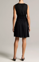 Matte Jersey Gathered-Tier Dress-Dresses-Vince-Black-XS-Mercantile Portland