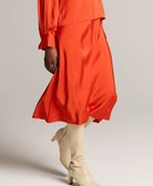 Matte Satin Slip Skirt in Crimson-Skirts and Shorts-Vince-Crimson-XXS-Mercantile Portland