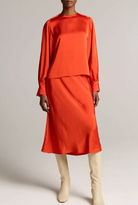 Matte Satin Slip Skirt in Crimson-Skirts and Shorts-Vince-Crimson-XXS-Mercantile Portland