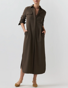 Maude Dress in Bark-Dresses-Mashburn-Bark-XS-Mercantile Portland