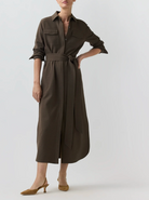 Maude Dress in Bark-Dresses-Mashburn-Bark-XS-Mercantile Portland