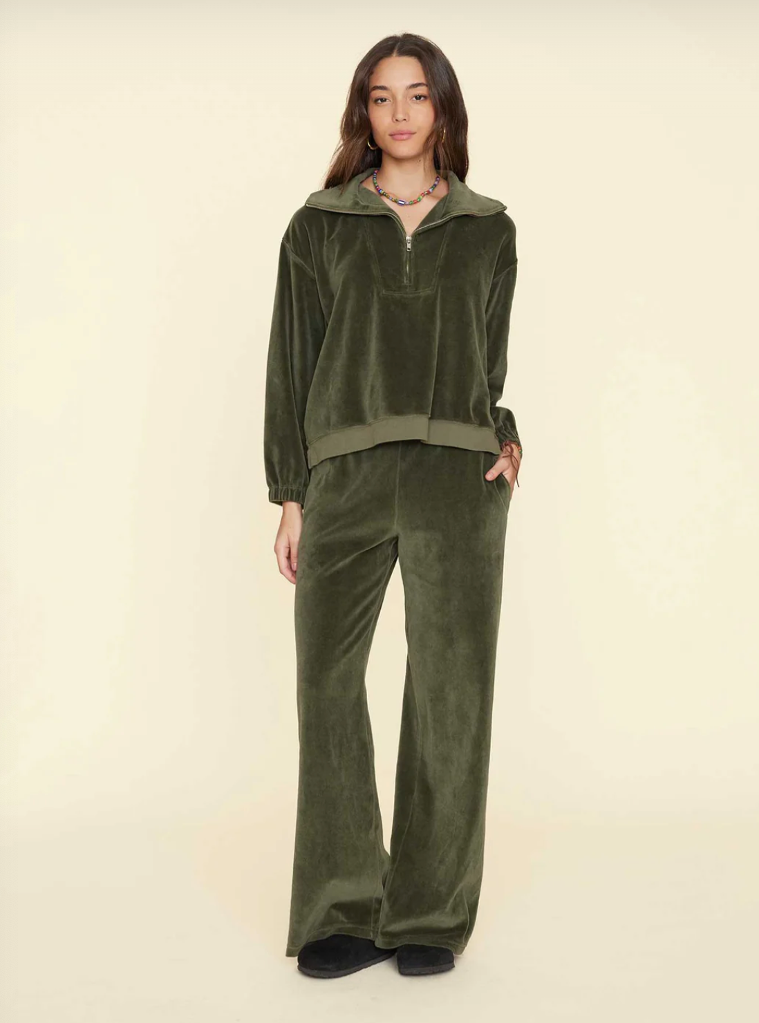 Mavis Velour Sweatpant-Clothing-Xirena-Black-XS-Mercantile Portland