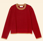 Maxwell Sweater in Navy/Red Stripe-Sweaters-Xirena-Navy/Red Stripe-XS-Mercantile Portland