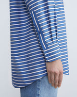 Stripe Cotton Poplin Oversized Shirt-Lafayette 148-Mercantile Portland