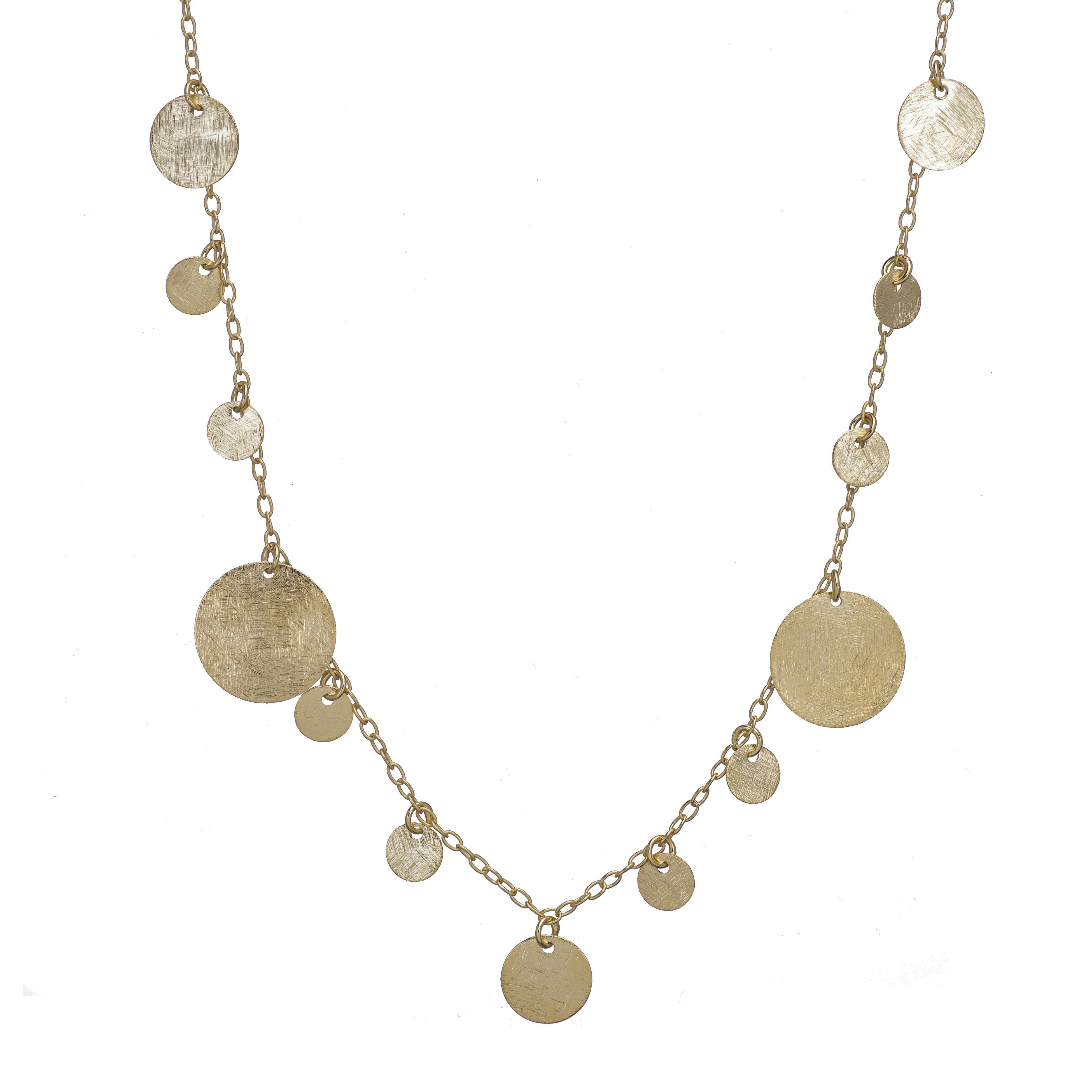 Medina Short Coin Necklace-Jewelry-Marcia Moran-Yellow gold-OS-Mercantile Portland