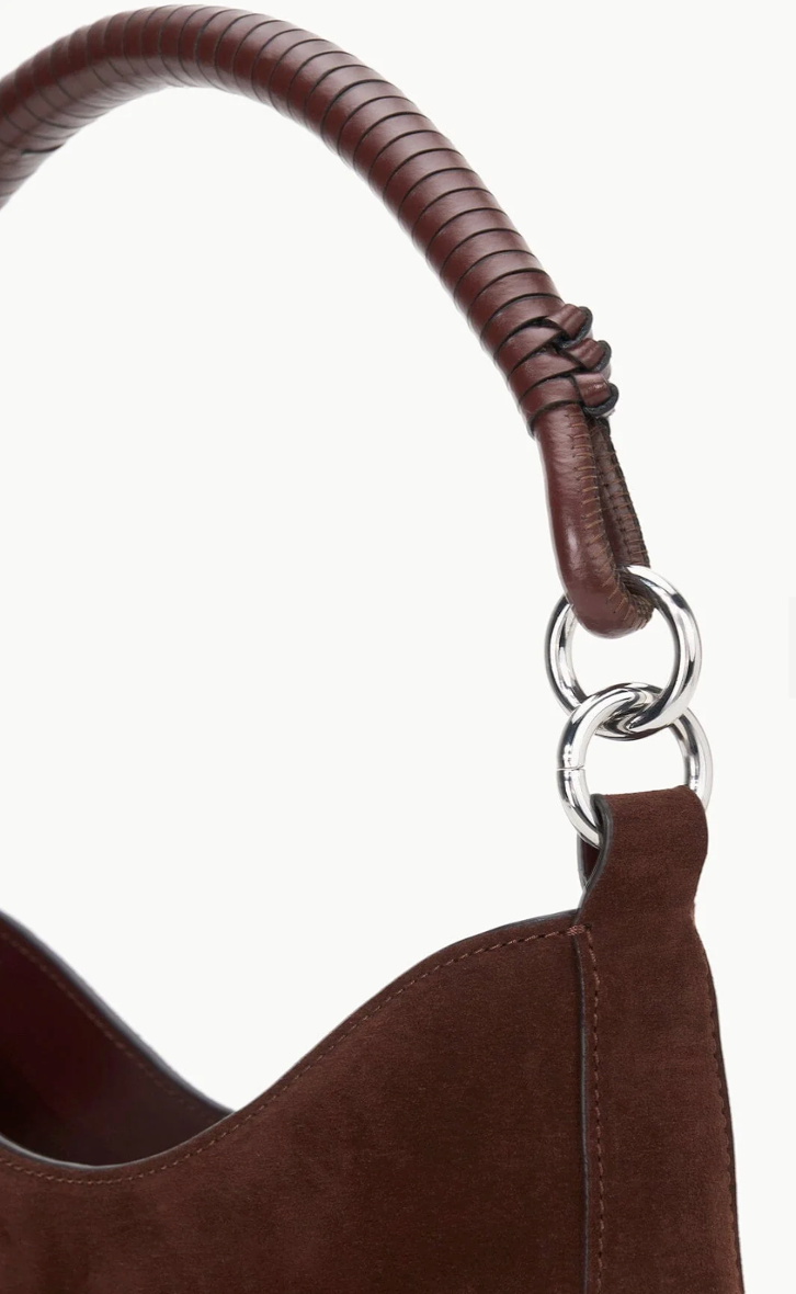 Mel Shoulder Bag in Mahogany Suede-Accessories-Staud-Mahogany-OS-Mercantile Portland
